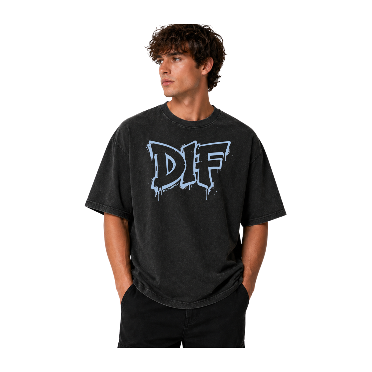 DIF Acid Wash Tee