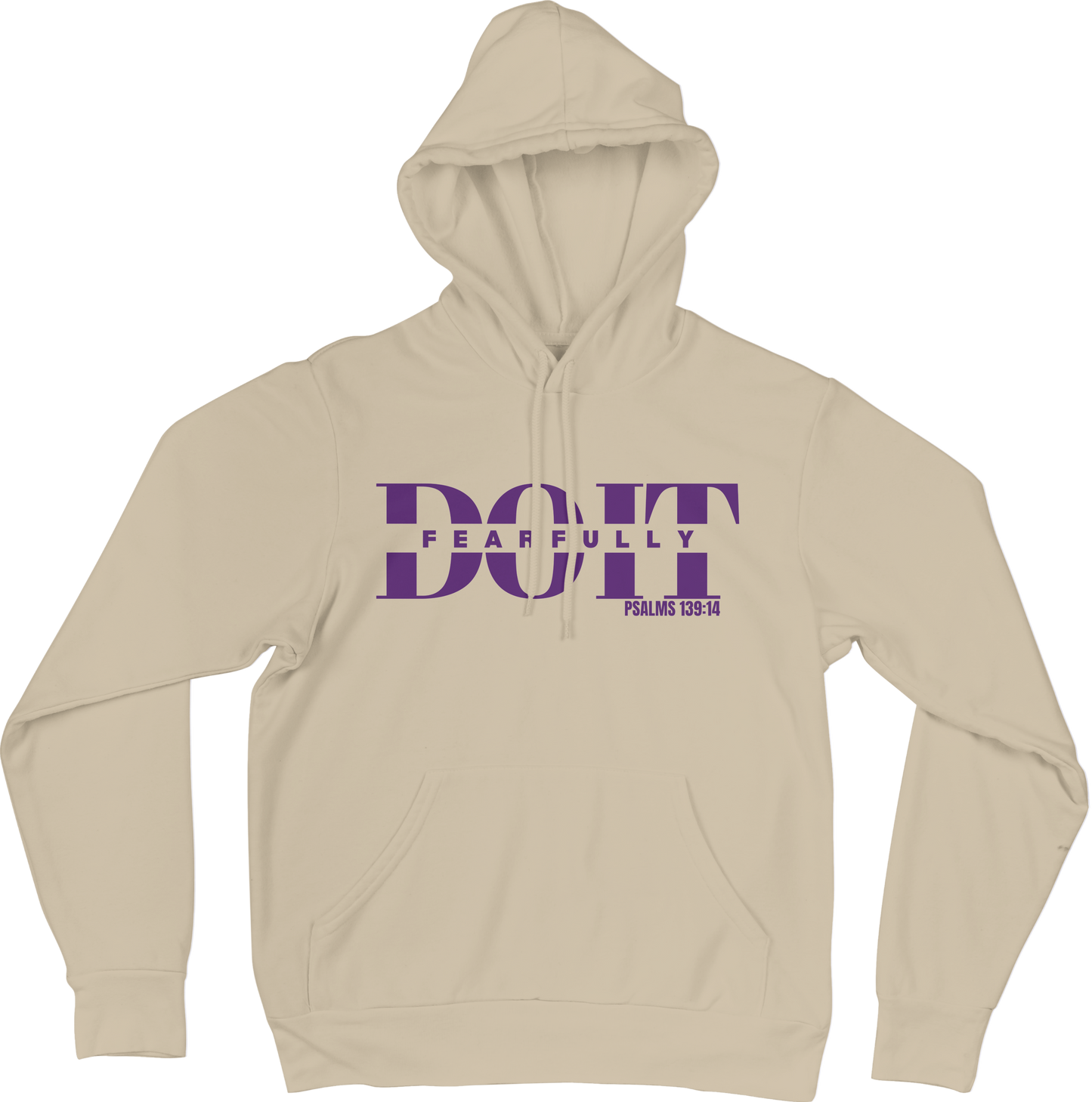 Do It Fearfully Hoodie - Beige