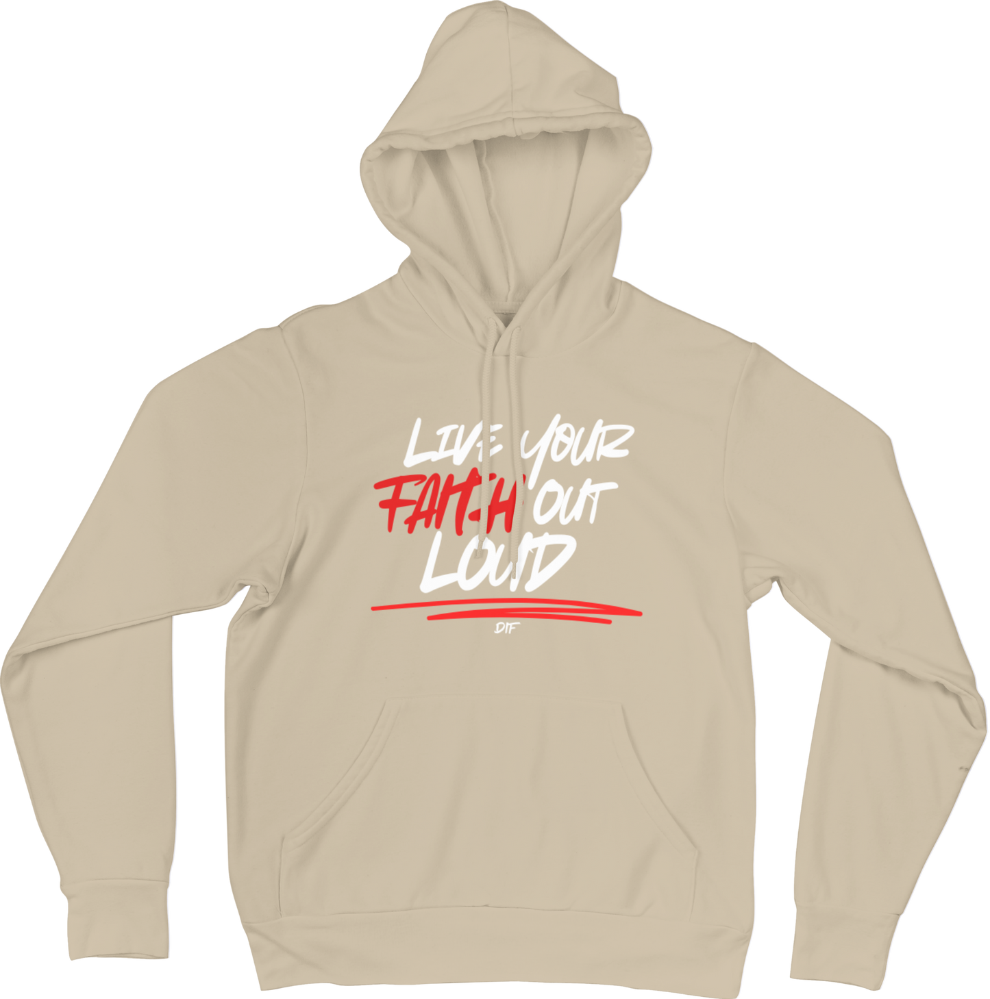 Live Your Faith Hoodie - White