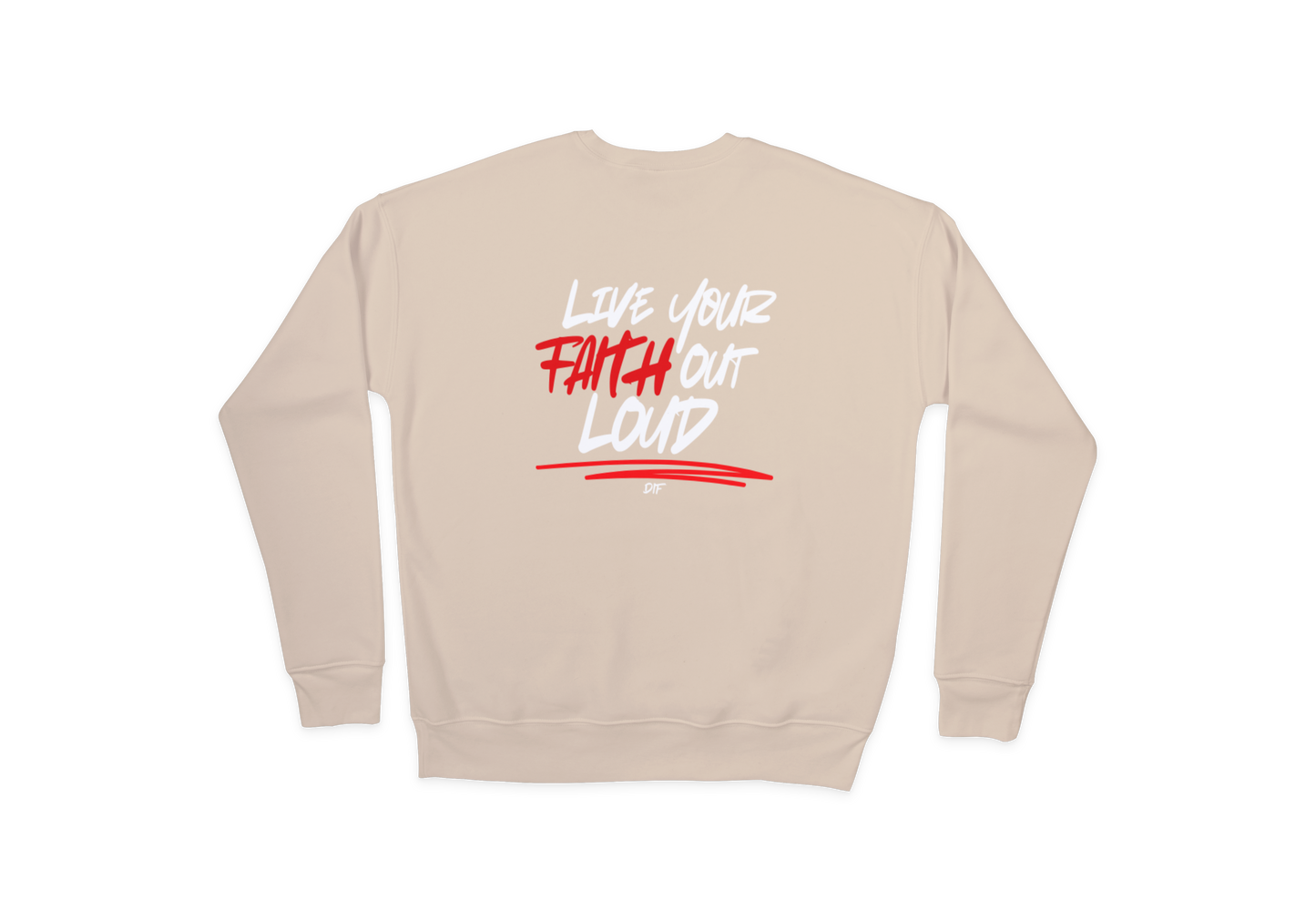 Live Your Faith Unisex Sweatshirt - White