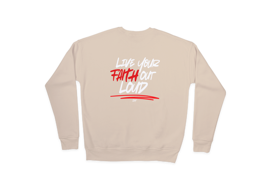 Live Your Faith Unisex Sweatshirt - White