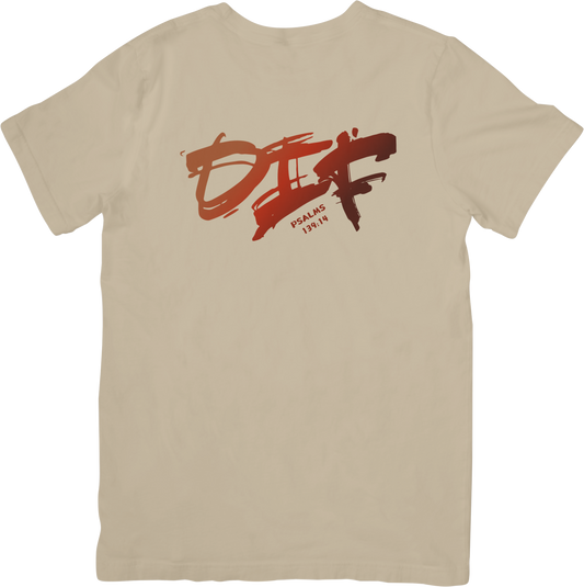 Fun Ombre DIF Unisex Tee - Beige