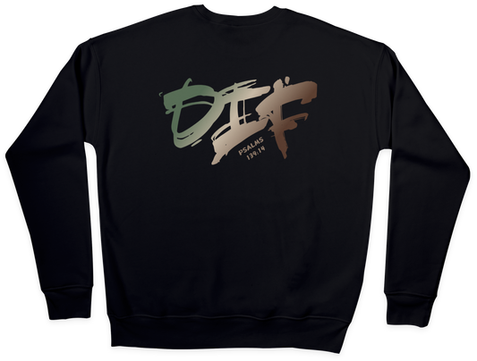 Fun Ombre DIF Unisex Sweatshirt - Black