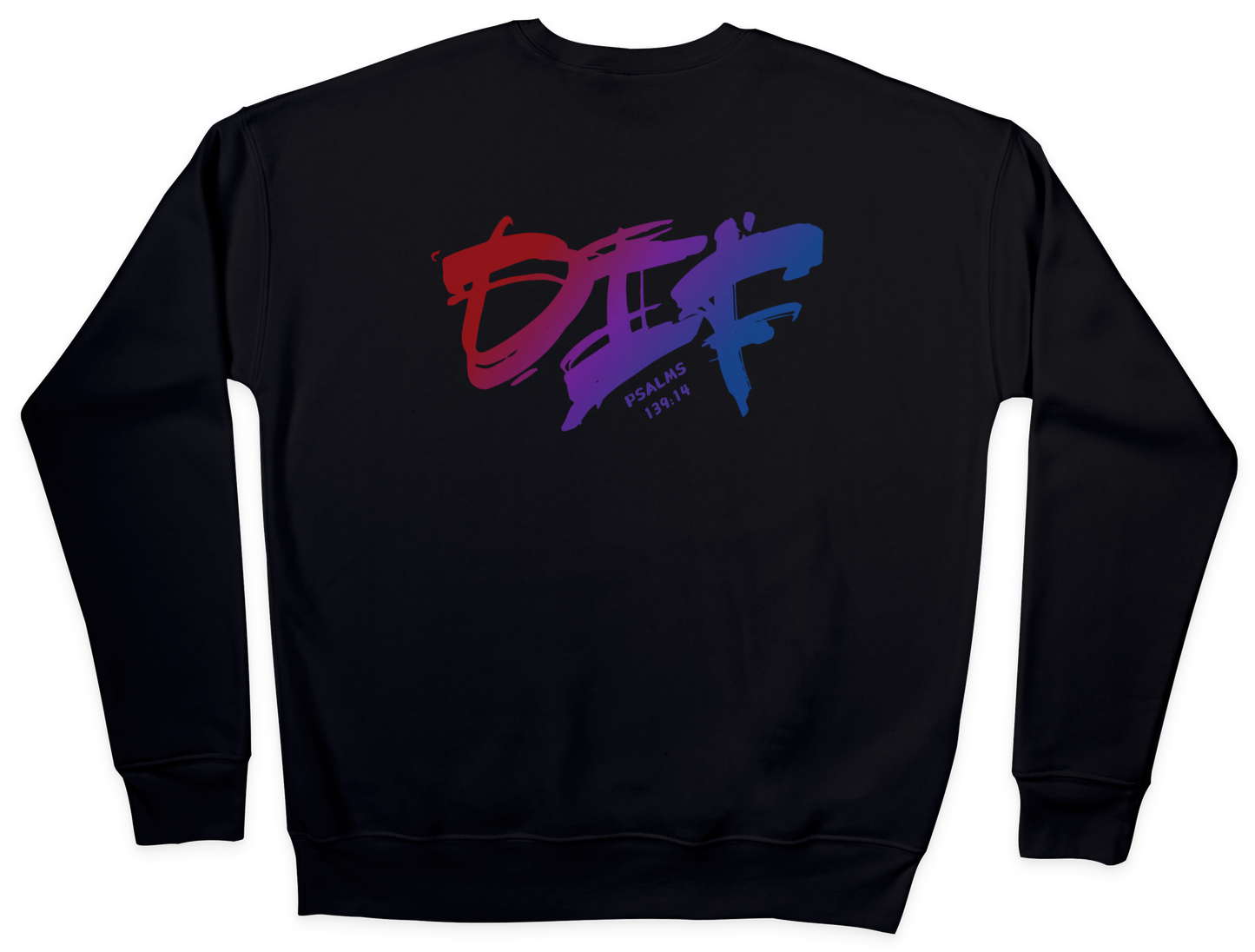 Fun Ombre DIF Unisex Sweatshirt - Black