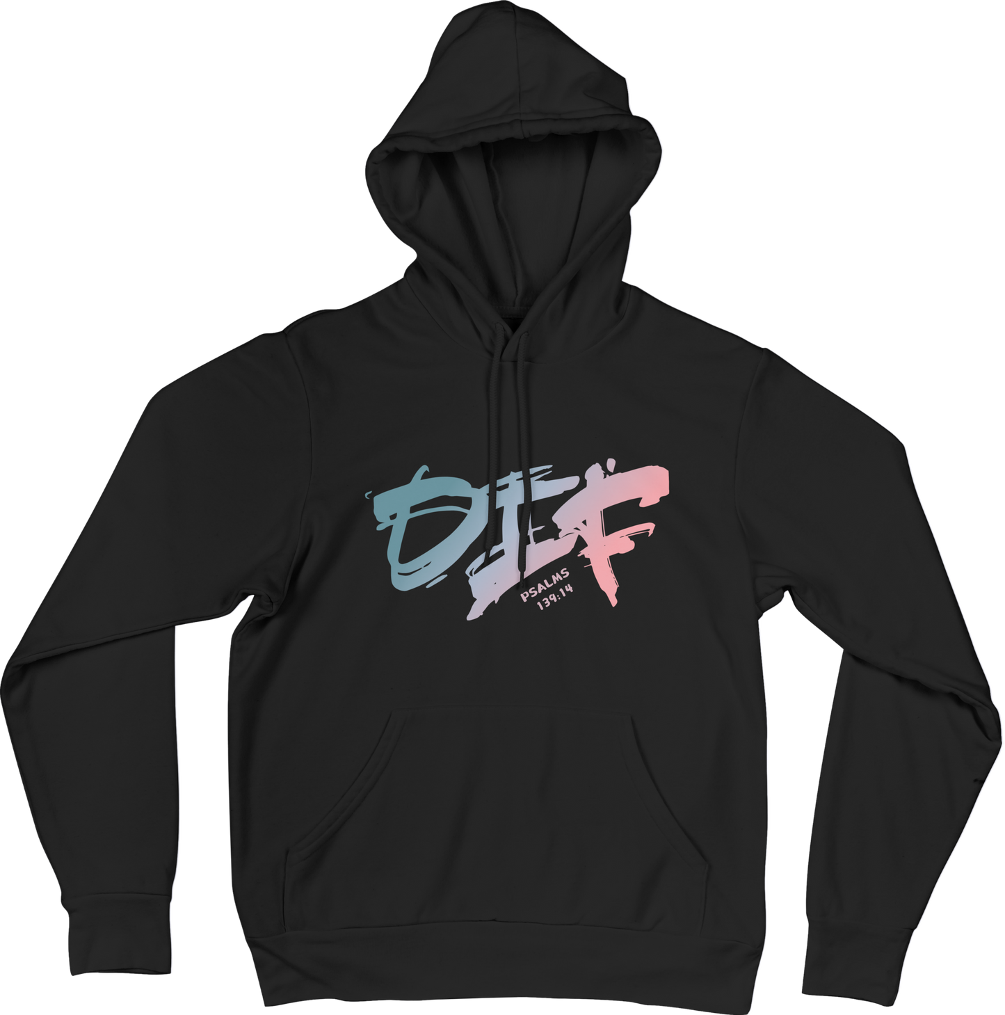 Fun Ombre DIF Unisex Hoodie - Black