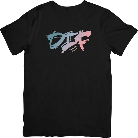 Fun Ombre DIF Unisex Tee - Black