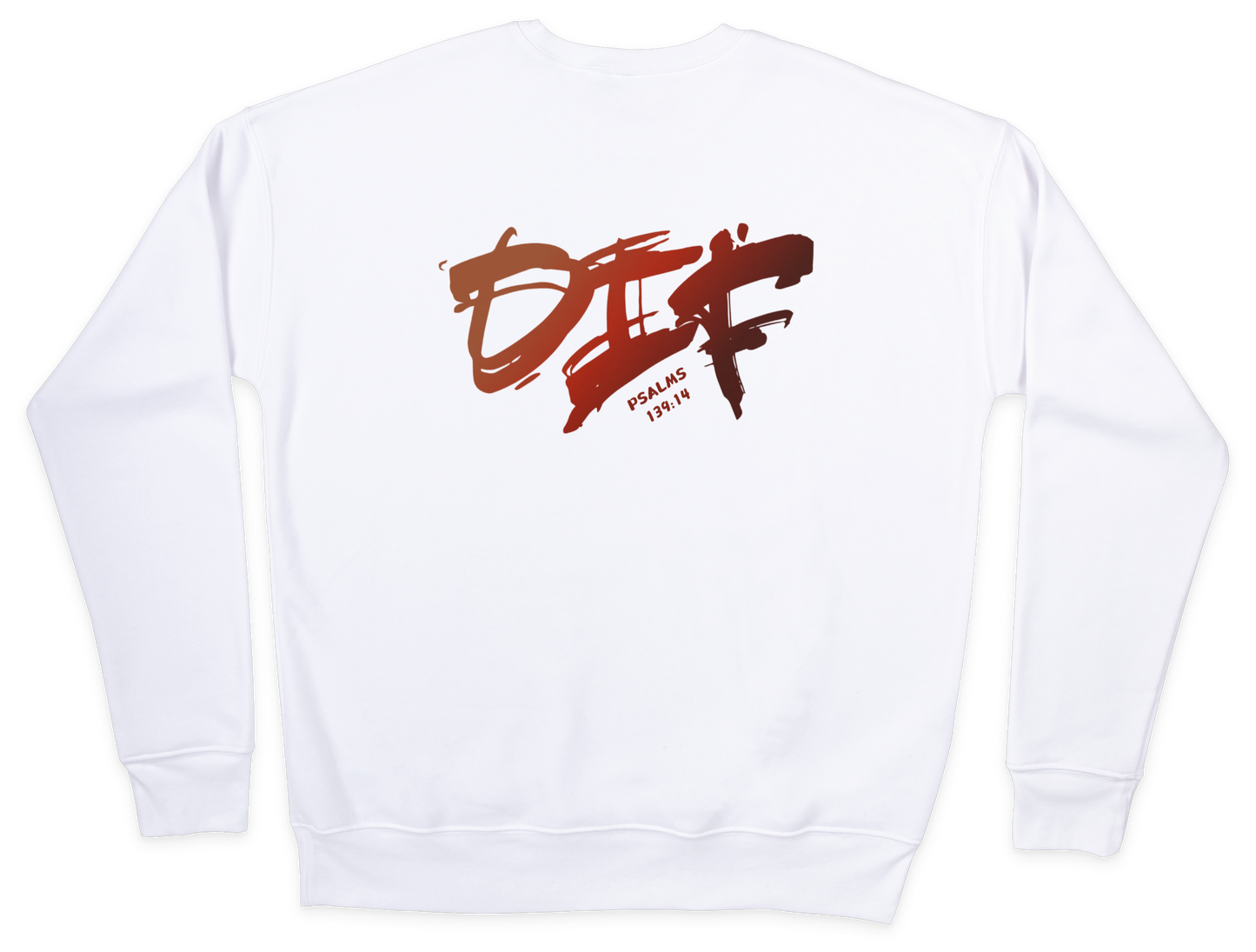 Fun Ombre DIF Unisex Sweatshirt - White