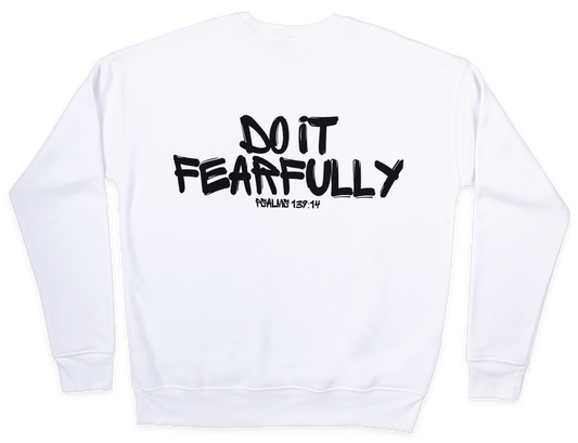 Graffiti Unisex Sweatshirt - White