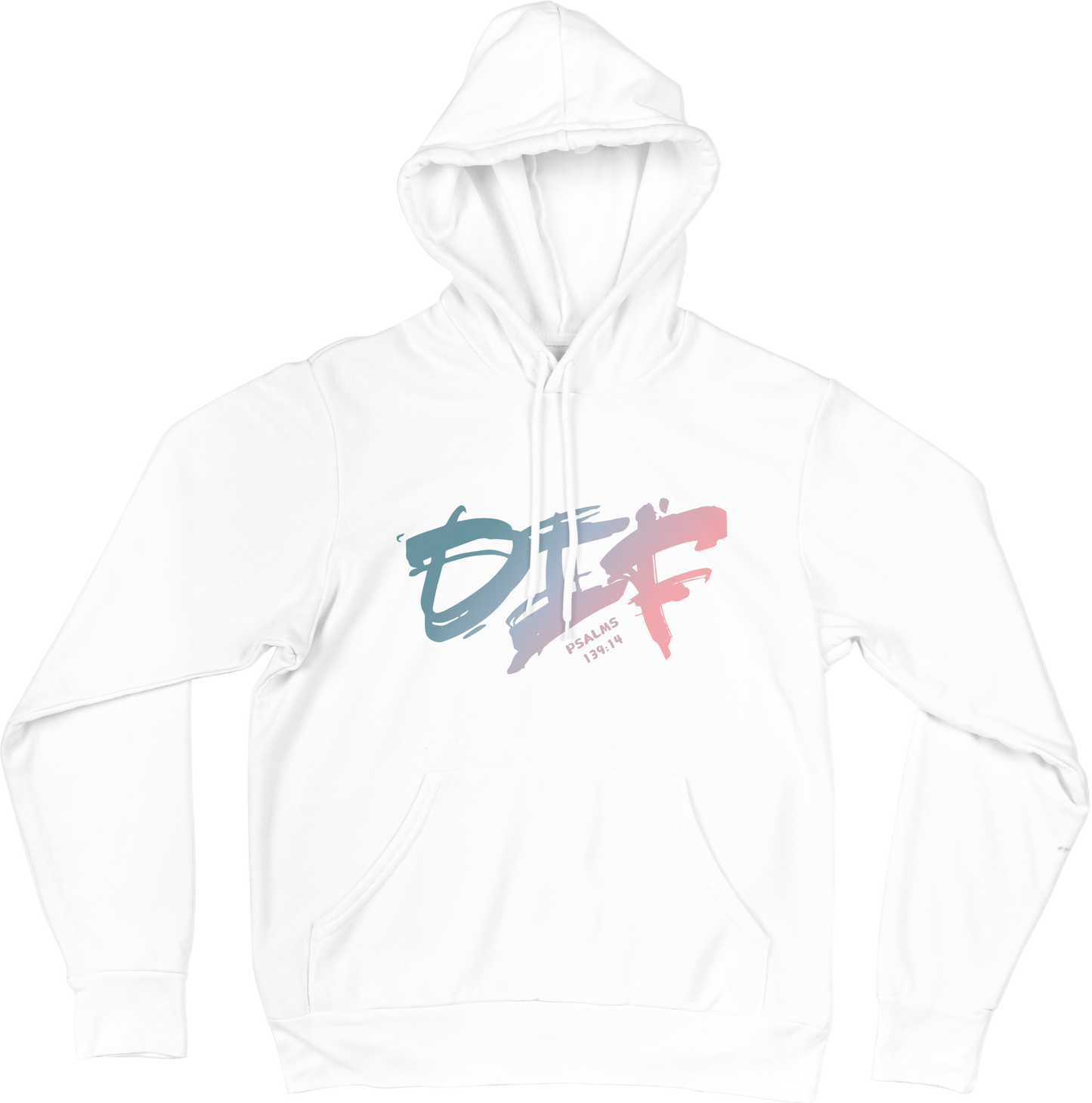 Fun Ombre DIF Unisex Hoodie - White